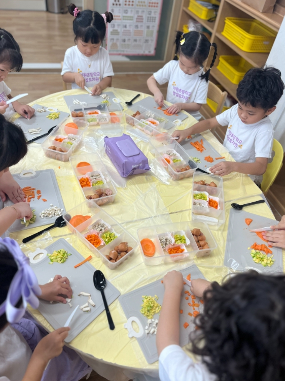 옥천군보건소‘병아리 요리교실’ 운영 (충북 옥천군 제공)