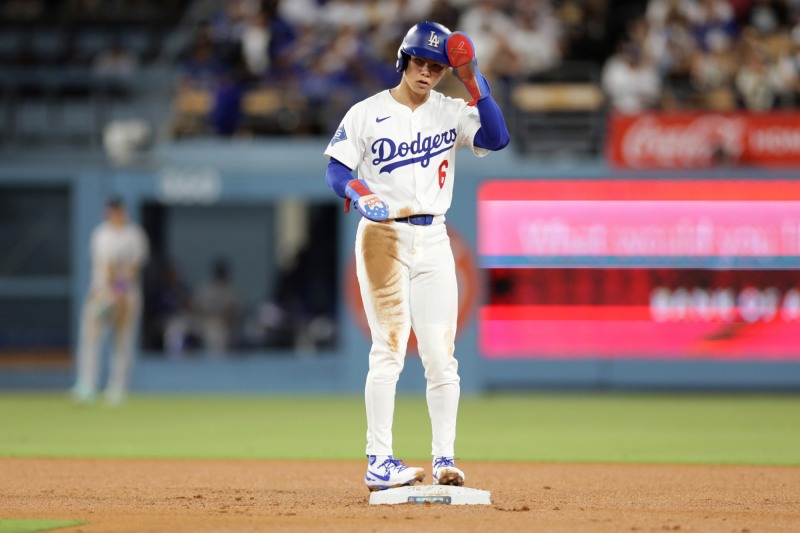 2루 도루 성공한 김혜성. 사진(로스앤젤레스 EPA=연합뉴스)