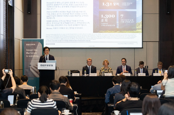 여의도 콘래드호텔에서 열린 누빈자산운용의 '2025 글로벌 실물자산 시장 전망' 기자간담회.