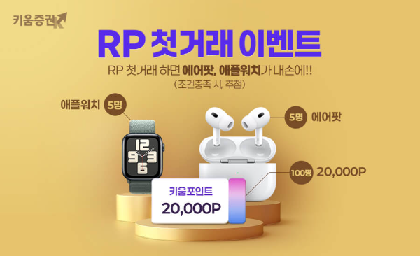 안전한 수익률에 애플 선물까지... 키움증권 'RP 첫 거래' 파격 이벤트