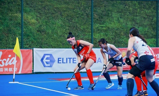 한국과 일본의 경기 모습. / 사진=대한하키협회 제공. 연합뉴스