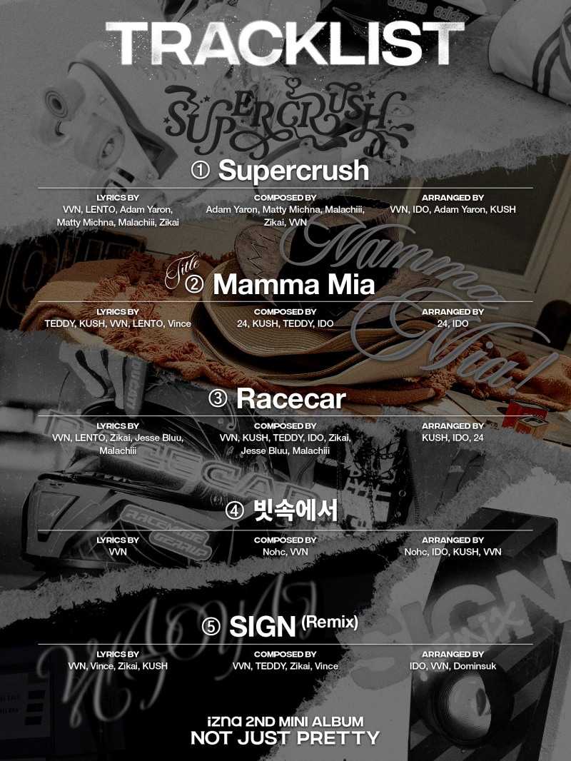 izna(이즈나), 미니 2집 ’Not Just Pretty’ 트랙리스트 오픈…‘테디 프로듀싱’ 타이틀곡 ‘Mamma Mia’