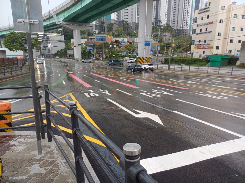 보쉬앞사거리 교통체계 개선공사 완료