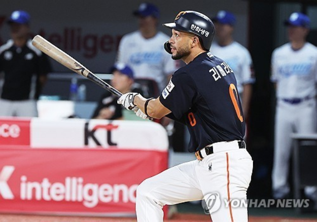 한화 리베라토, KIA전 3타점...타격-주루-팀플레이 모든 것 완벽