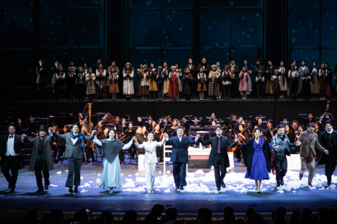 지난 13일 오후 5시, 예술의전당 오페라극장에서 선보인 푸치니 오페라 ‘라 보엠 : 2025 라벨라 그랜드 갈라 콘서트’ 피날레 모습. (사진제공=라벨라오페라단)