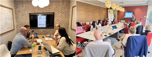 인천기업 3개사가 미국 ‘MTC Ignite Workshop 프로그램에 참여하여 경청하고 있다.