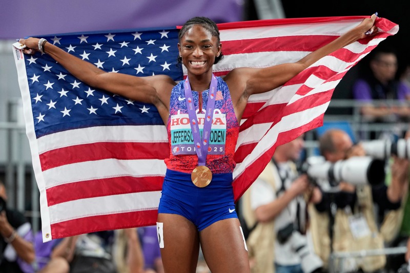 제퍼슨, 단거리 2관왕. 사진(도쿄 AP=연합뉴스)