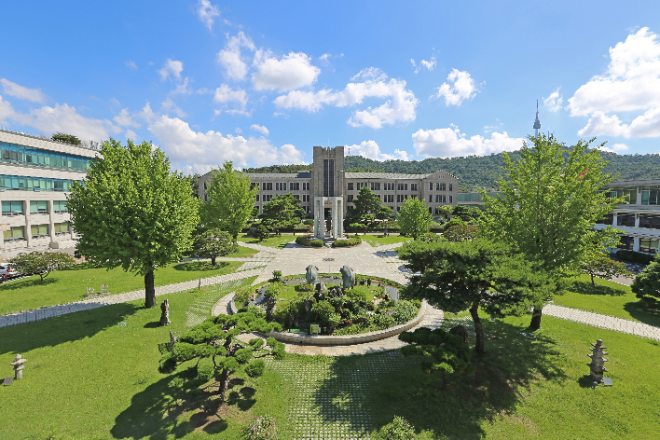 동국대학교 명진관, 팔정도 전경. (사진제공=동국대)