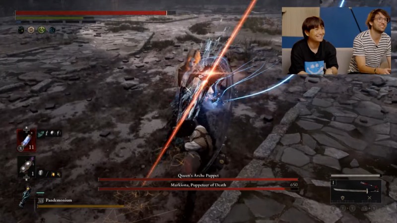 기욤 브로슈 디렉가 'P의 거짓' DLC '서곡'을 플레이했다(출처='P의 거짓' 유튜브).