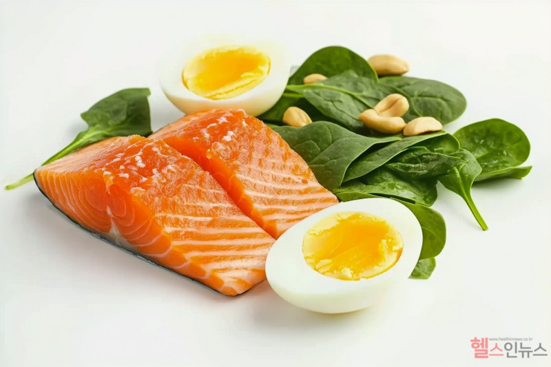 의학적 탈모를 진단받기 전, 머리카락이 얇아지고 빠진다면 식단으로 먼저 관리할 필요가 있다. 평소 식사에서 빠진 영양소는 없는지 잘 확인해 보자. (AI생성이미지)