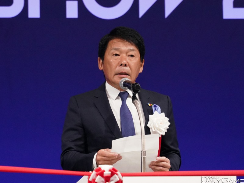 "'TGS'가 게임산업 발전의 원동력이 되길 바란다"는 메시지를 전한 CESA 츠지모토 하루히로 회장.