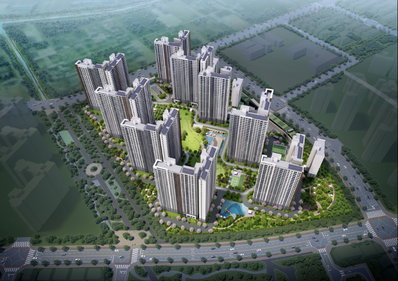 풍무 푸르지오 더마크 조감도./대우건설