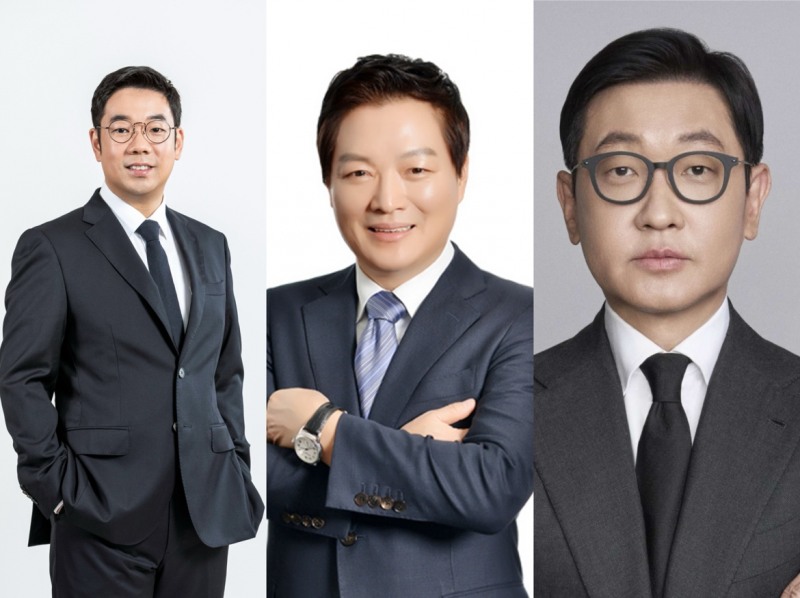 왼쪽부터 제임스장 지마켓 대표, 박주형 신세계 대표이사·신세계센트럴 대표이사, 문성욱 신세계라이브쇼핑 대표이사·시그나이트 대표이사. /신세계그룹