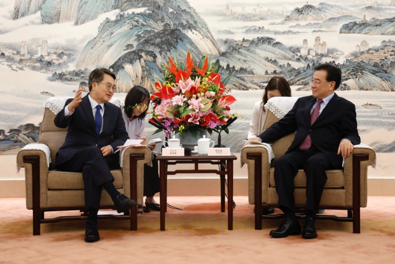 김동연 지사- 장쑤성 신창싱 당서기,경제와 기후 협력강화