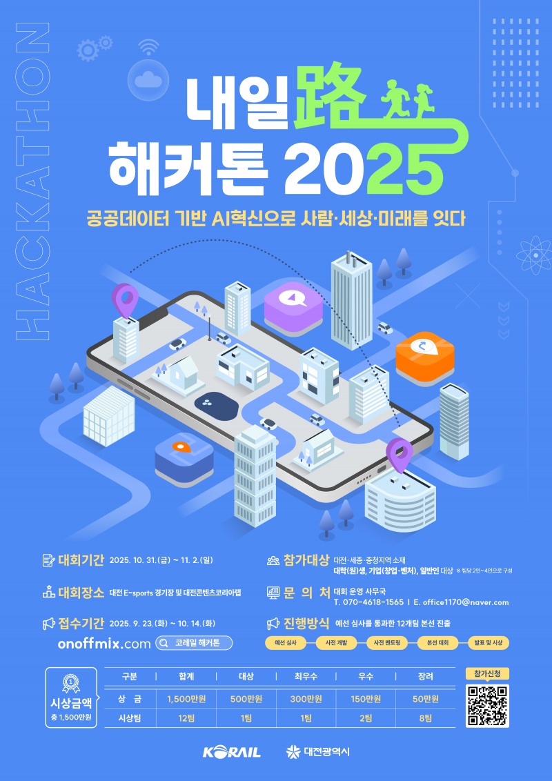 내일로 해커톤 2025 포스터./코레일