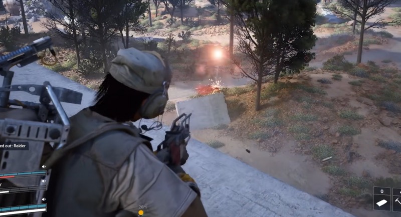 플레이어가 쓰러질 때 발사되는 조명탄