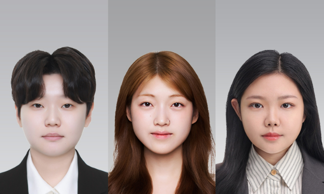 (좌측부터) 서강대학교 미국문화전공 김혜성, 박채빈, 김규리 학생. (사진제공=서강대)