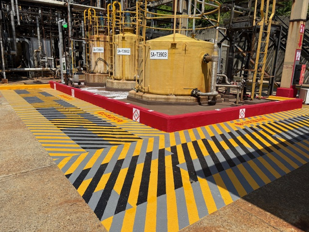 산업현장에‘산업안전 컬러유니버설디자인(CUD)’ 도입된 모습./안전보건공단