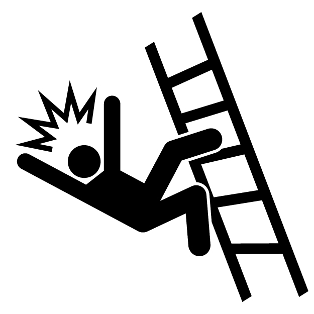 안전보건공단에서 제작한 떨어짐 주의 픽토그램./안전보건공단