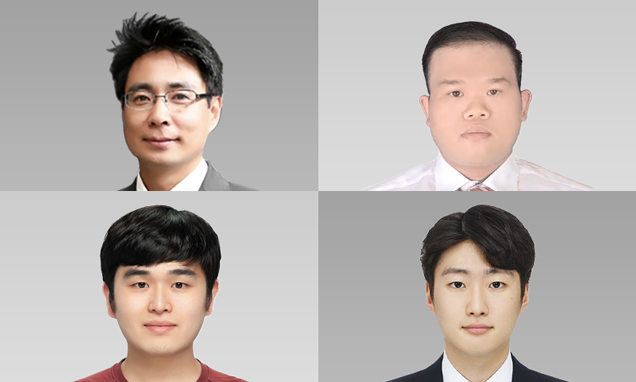 (왼쪽 상단부터 시계방향) 김홍석 전자공학과 교수, Hien Thanh Doan 박사후연구원, 송근주 석박사통합과정생, 김민수 박사. (사진제공=서강대)