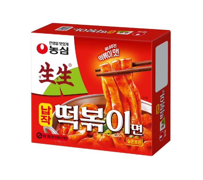 농심에서 오는 14일 출시하는 ‘생생납작떡볶이면’ 이미지 ⓒ 농심