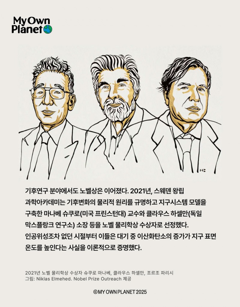마이 오운 플래닛(My Own Planet) 기후행동 실천 캠페인 ⑨ “노벨상을 받은 기후활동가들”