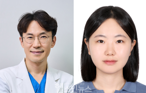 신현진 건국대병원 안과 교수(왼쪽), 이번 연구에 핵심적 역할을 한 김수영 연구원(오른쪽) (사진 제공=건국대병원)