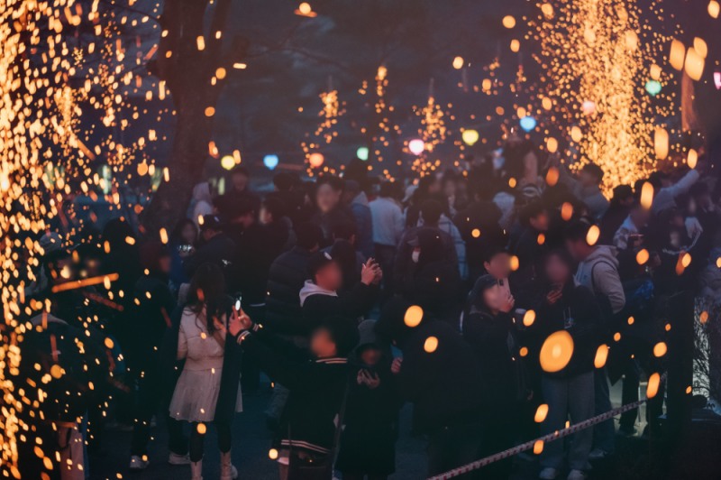 세종시 영평사, 소망 불빛에 담다...'2025 낙화축제' 개최