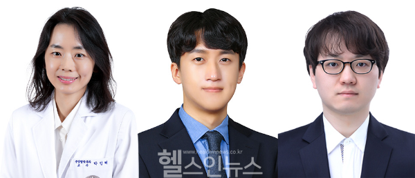 (좌측부터)박인혜 고려대 구로병원 종양내과 교수, 내과 최원석 전공의, 강민웅 암연구소 연구교수 (사진 제공=고대구로병원)