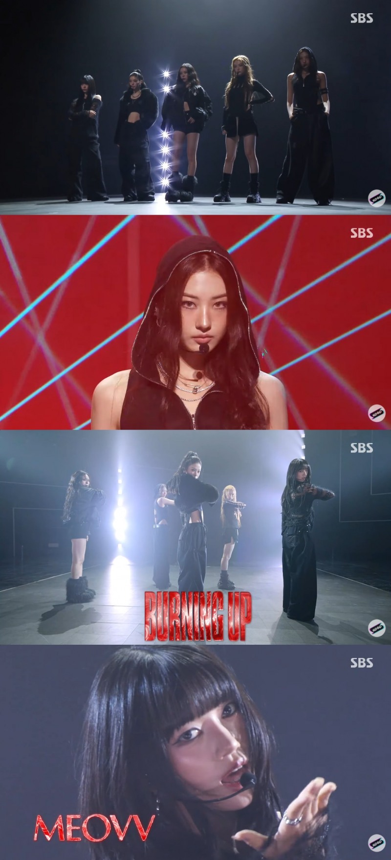 ‘인기가요’ MEOVV, ‘BURNING UP’ 압도적 비주얼+믿고 보는 무대 장악력