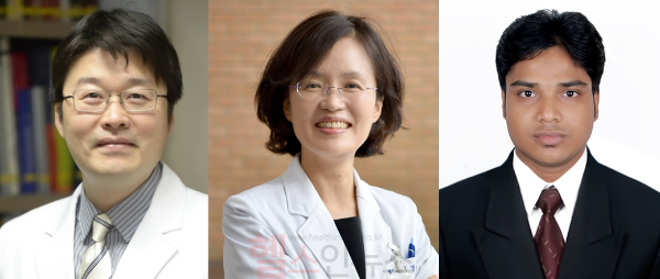 (왼쪽부터)문경섭 교수, 이경화 교수, S. M. Abdus Salam 연구원. (사진 제공=화순전남대병원)