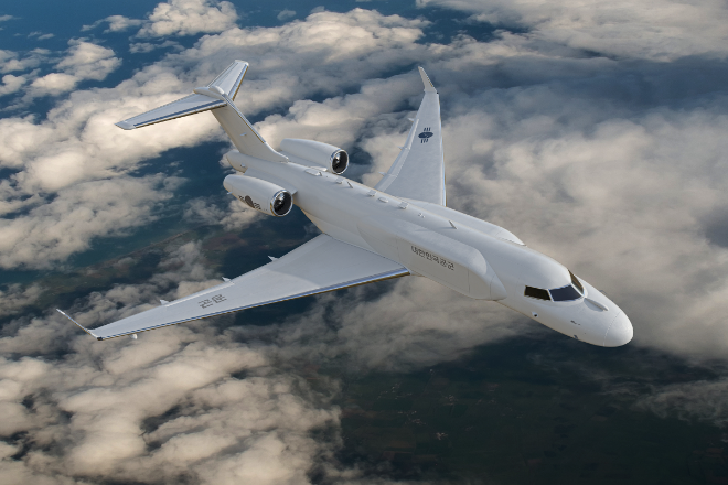 대한항공과 미국 항공·방산 기업 L3해리스가 공군에 공급 예정인 항공통제기(AEW&C) 예상도 ⓒ대한항공