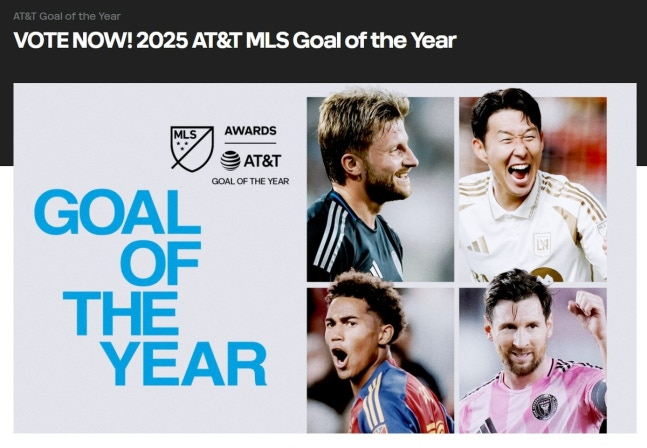 '2025 MLS 올해의 골' 후보에 오른 손흥민 / 사진=MLS 홈페이지 캡처. 연합뉴스