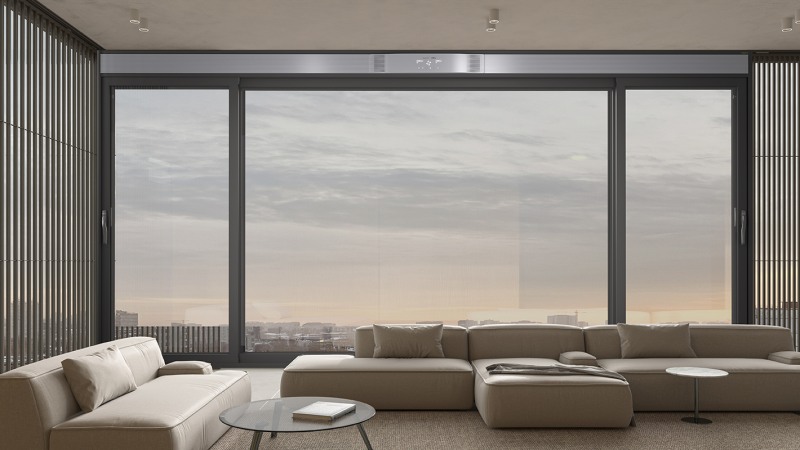 AI 기능으로 창문을 열지 않고도 자동으로 실내공기 환기하는 휴그린 ‘자동환기창 Pro’