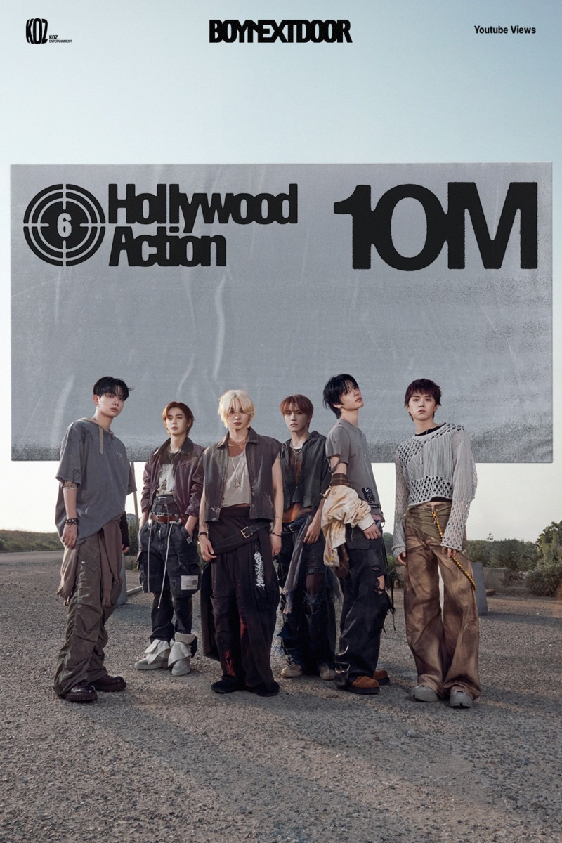 보이넥스트도어, 신곡 ‘Hollywood Action’ 뮤비 1천만 뷰 돌파