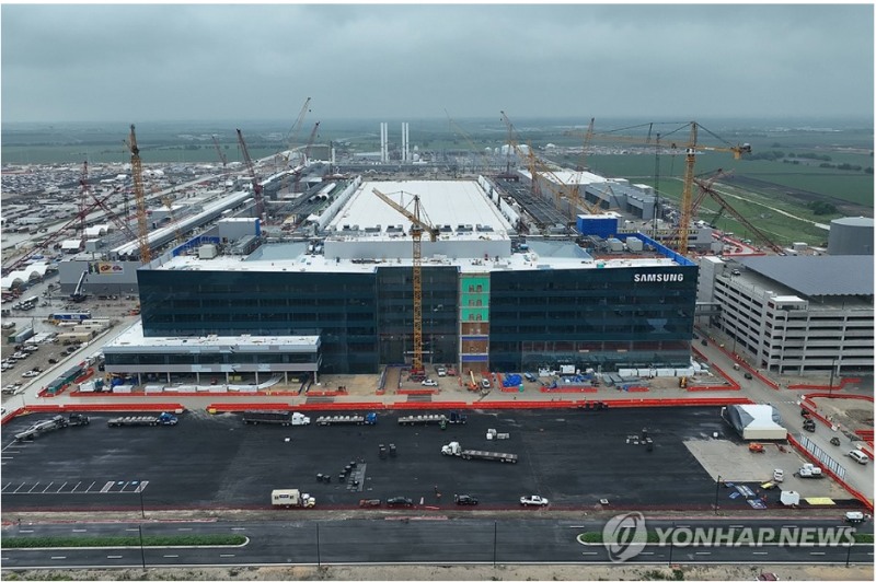 미국 텍사스주 테일러시에 건설 중인 삼성전자 반도체 공장 전경. 사진=삼성전자 제공, 연합뉴스