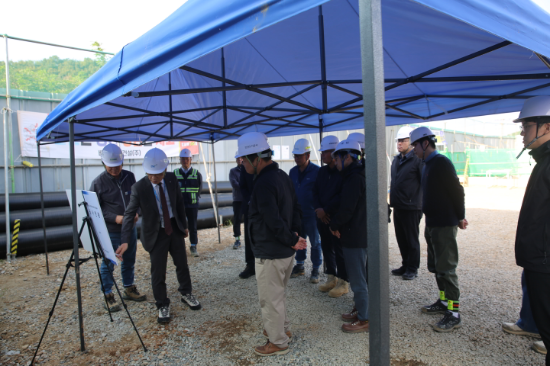 인천도시공사 류윤기 사장이 현장점검을 실시하고 있다.