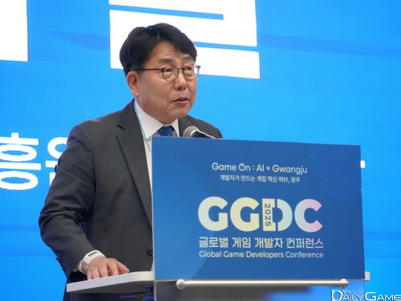 이경주 원장 "게임 산업이 AI 기술을 선도적으로 활용해 혁신해야 한다"라고 이야기했다.