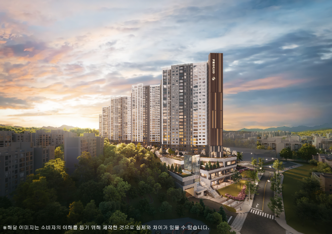 대우건설이 분양 중인 경기 의정부시 용현동 '탑석 푸르지오 파크7' 조감도 ⓒ대우건설