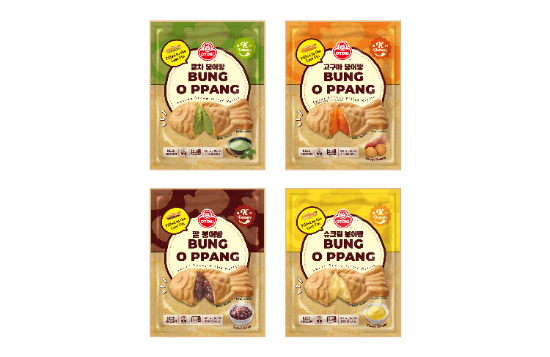 오는 12월 오뚜기가 출시 예정인 미국 현지에서 ‘붕어빵(BUNG O PPANG) 4종(말차·고구마·팥·슈크림)’ 시뮬컷 ⓒ 오뚜기