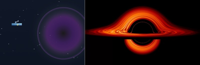 챗GPT가 생각한 블랙홀과 일반적인 블랙홀은 다른 모습이었다(출처=NASA).