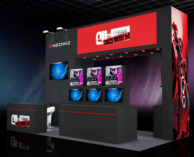 '산나비 외전: 귀신 씌인 날'의 '지스타 2025' 부스. 제공 : 네오위즈