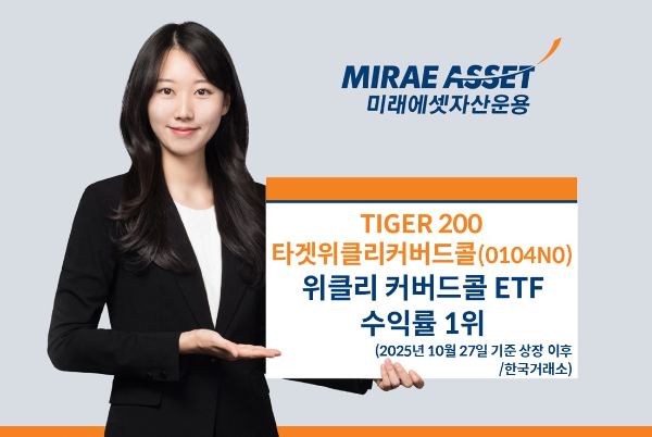 'TIGER 200타겟위클리커버드콜', 상장 한 달 만에 수익률 1위 달성