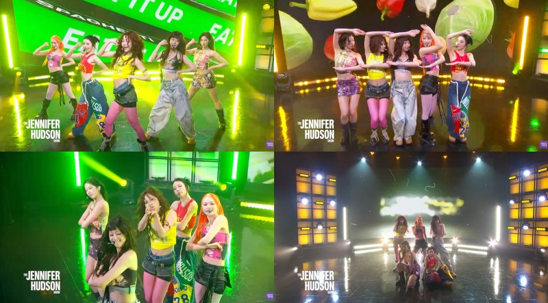 ‘제니퍼 허드슨 쇼’ 르세라핌, 유쾌한 에너지 넘치는 퍼포먼스로 현지 관객 매료