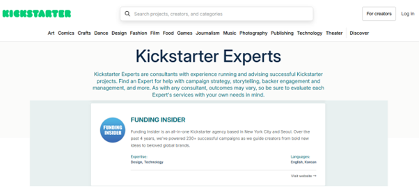 펀딩인사이더, 글로벌 크라우드펀딩 플랫폼 ‘킥스타터 엑스퍼트(공식 대행 전문가)’로 선정