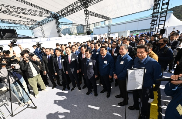 현대자동차는 30일 주요 인사 및 관계자 등이 참석한 가운데 울산 수소연료전지 신공장 기공식 행사를 개최했다. (이미지 제공=현대자동차그룹)