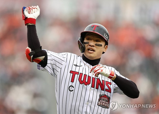 홈런 친 박해민 / 사진=연합뉴스