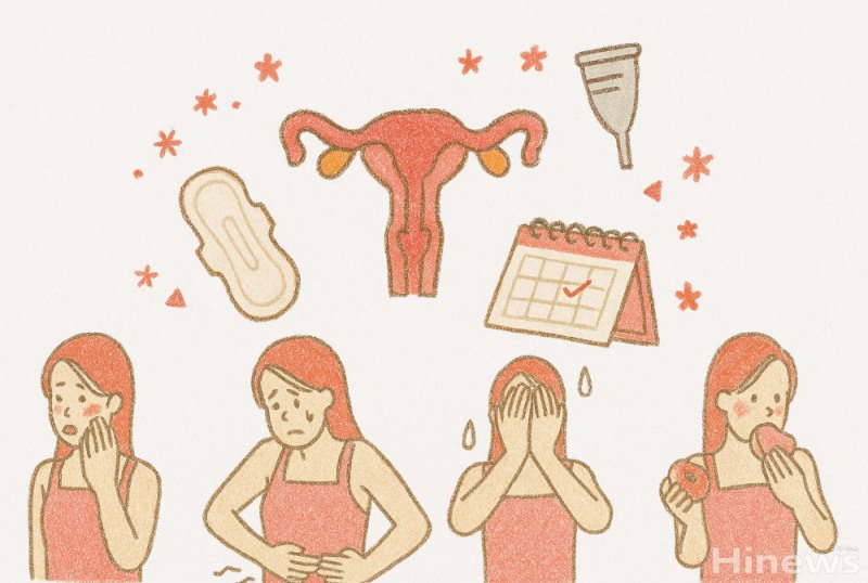 월경전증후군(PMS)은 생리 전 호르몬 변화로 인해 나타나는 증상으로 부종·두통·피로·식욕 증가·우울감·예민함·피부 트러블 등이 대표적이다. 이러한 증상은 주기로 반복되며 일상생활에 영향을 줄 수 있다. (이미지 디자인 =GDH AI Design Team)