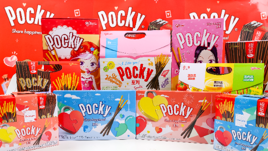 해태제과가 11월 11일 스틱데이를 맞아 출시하는 ‘포키 하트 퍼즐 선물세트’ 13종 이미지 ⓒ 해태제과