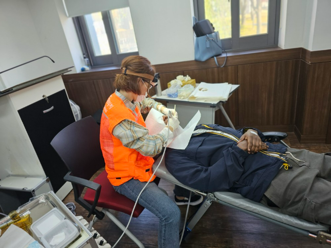 외국인 유학생을 위한 무료 건강검진 사진. (사진제공=명지대)